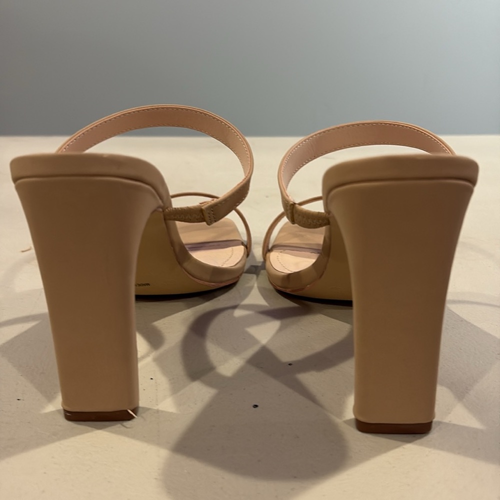Anne Michelle Beige Strappy Heels - Picture 4 of 7